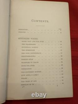 Civil War book (1872) Southern Voices Poems by Wm. H. Holcombe, M. D