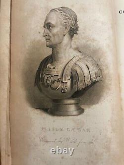 Commentaries of Cesar 1837 Book- Library Gen George Ramsey Civil War- RARE