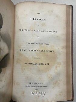 Commentaries of Cesar 1837 Book- Library Gen George Ramsey Civil War- RARE
