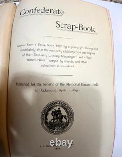 Confederate Scrap Book (1893 Not A Reprint)