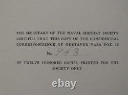 Confidential Correspondence Of CIVIL War Assistant Secretary Of Navy