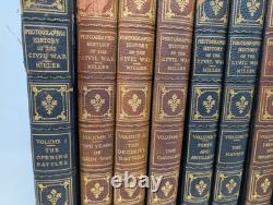 DELUXE LEATHER 10 Vol. Miller 1912 Photographic History of Civil War