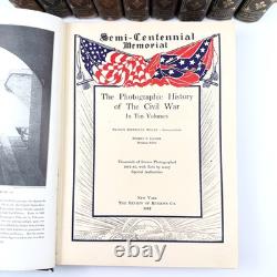 Deluxe Leather Photographic History Civil War 1912 in Ten 10 Volumes Miller