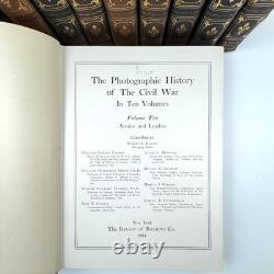 Deluxe Leather Photographic History Civil War 1912 in Ten 10 Volumes Miller