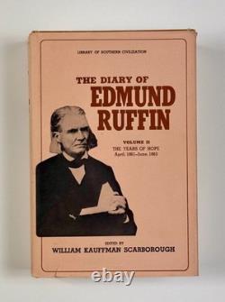 Diary of Edmund Ruffin 3 Volume Set Hardcover William Scarborough Civil War