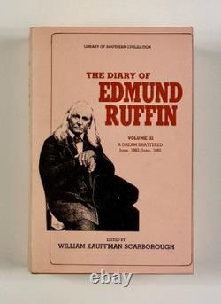 Diary of Edmund Ruffin 3 Volume Set Hardcover William Scarborough Civil War