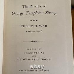 Diary of George Templeton Strong 1835-1875 Civil War HC 1st edition Good/Fair