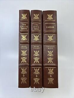 EASTON PRESS Gallic Wars & Civil War Julius Caesar Meier 3V Leather Rome History