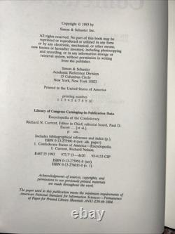 ENCYCLOPEDIA OF THE CONFEDERACY 1993 1st Ed 4V Set SIGNED letter Richard Current