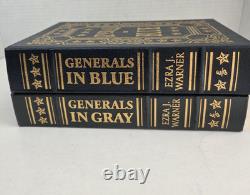 Easton Press Generals in Blue & Generals in Gray Civil War 2-Vol E J Warner READ