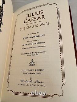 Easton Press JULIUS CAESAR Gallic Wars CIVIL WAR Caesar Meier NEVER READ