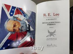 Easton Press R. E. Lee by Douglas Southall Freeman 4 Vols Civil War Library