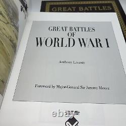 Eaton Press Leather bound Book Great Battles World War II &II, Civil War Vietnam