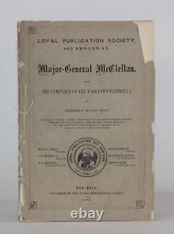 Edge American Civil War MAJOR-GENERAL McCLELLAN 1st US ed 1865 Yorktown Campaign