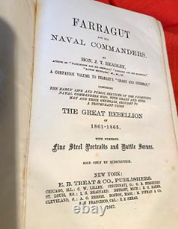 Farragut and Our Naval Commanders 156 years old 1867 FIRST EDITION e846
