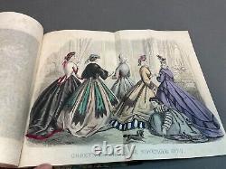 Godey's Lady's Book Hand Colored Fashion Plates & Engravings 1864 Civil War Era