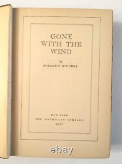 Gone With The Wind 1st Edition June 1936 Printing Hardcover Margaret Mitchell