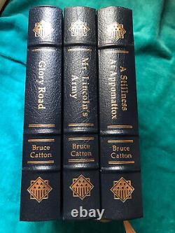 Gorgeous Easton Press Book Set Bruce Catton Appomattox Lincoln Glory Civil War