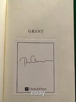 Grant by Ron Chernow SIGNED BOOKPLATE 1st/1st HC DJ 2017 Political Bio