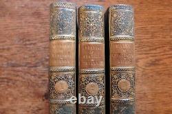 Guizot History Of Civilization 3 Vols 1846 English CIVIL War Blue Gilt Leather