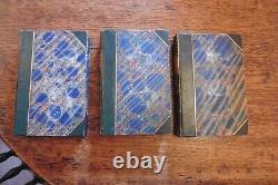 Guizot History Of Civilization 3 Vols 1846 English CIVIL War Blue Gilt Leather