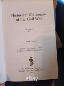 HISTORICAL DICTIONARY OF THE CIVIL WAR HISTORICAL By Terry L. Jones Hardcover