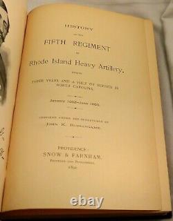 HISTORY OF THE FIFTH RHODE ISLAND HEAVY ARTILLERY 1892 Civil War North Carolina