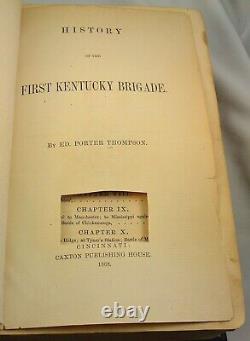 HISTORY OF THE FIRST KENTUCKY BRIGADE 1868 Civil War Military Confederates