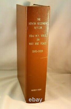 HISTORY OF THE NINTH REGIMENT New York 1889 Civil War Signed