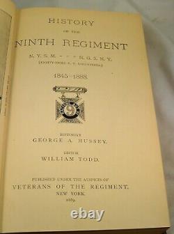 HISTORY OF THE NINTH REGIMENT New York 1889 Civil War Signed