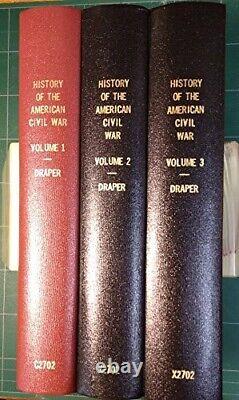 HISTORY OF The AMERICAN CIVIL WAR, 1867-1870, John William Draper -3Vols. NEW