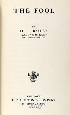 H C Bailey 1st Ed 1927 The Fool 12th Century English Civil War Intrigue HC withDJ