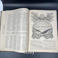 Harper's Pictorial History of the Great Rebellion 1866 With Map! LARGE RARE