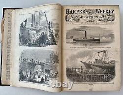 Harper's Weekly Bound Volumes V & IX Years 1861 & 1865 Civil War Illustrations