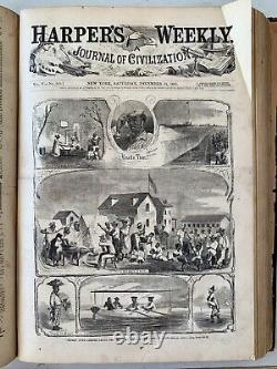 Harper's Weekly Bound Volumes V & IX Years 1861 & 1865 Civil War Illustrations