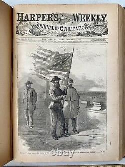 Harper's Weekly Bound Volumes V & IX Years 1861 & 1865 Civil War Illustrations