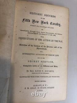 Historic Records Of 5th New York Cavalry, By Bordrye, 1865. CIVIL War, Rare