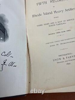 History of Fifth Regiment Rhode Island Heavy Artillery Civil War MAPS Union