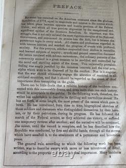 History of the Civil War in the United States Schmucker Brocket 1865 Rare
