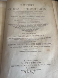 History of the Great Rebellion by T. P. Kettell 1865 Possible true 1st. Ed
