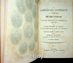 Horace Greeley American Conflict 2-volume Civil War history 1867 edition