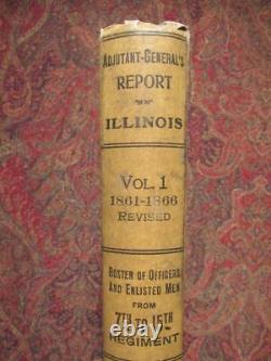 Illinois Adjutant General Report CIVIL War, Black Hawk Mexican Spanish-american