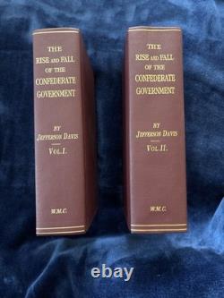 Jefferson Davis Rise & Fall Confederate Government 2 Vol Coats Library