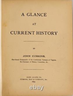 John Cussons / PRESENTATION COPY CIVIL WAR A GLANCE AT CURRENT HISTORY #298859