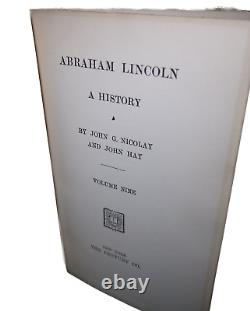 John Hay / Abraham Lincoln A History 10 Volumes Civil War Scarce
