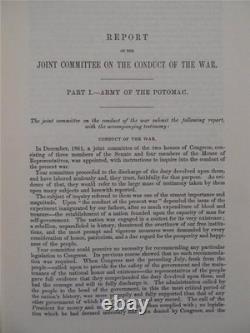 Joint Committee On The Conduct Of The War CIVIL War Brand New, Complete Set