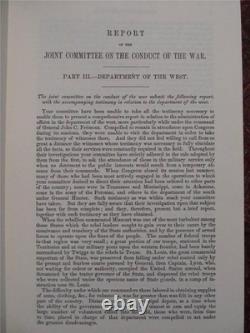 Joint Committee On The Conduct Of The War CIVIL War Brand New, Complete Set
