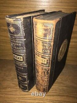 LEATHER SetMEMOIRS ULYSSES GRANT! 1885 First Edition Civil War Grant Personal