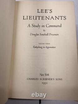 Lee's Lieutenants 3 Volume Set Douglas Southall Freeman HC Scribner Civil War