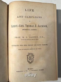 Life & Campaigns of General Thomas Stonewall Jackson, 1866, Dabney, Civil War